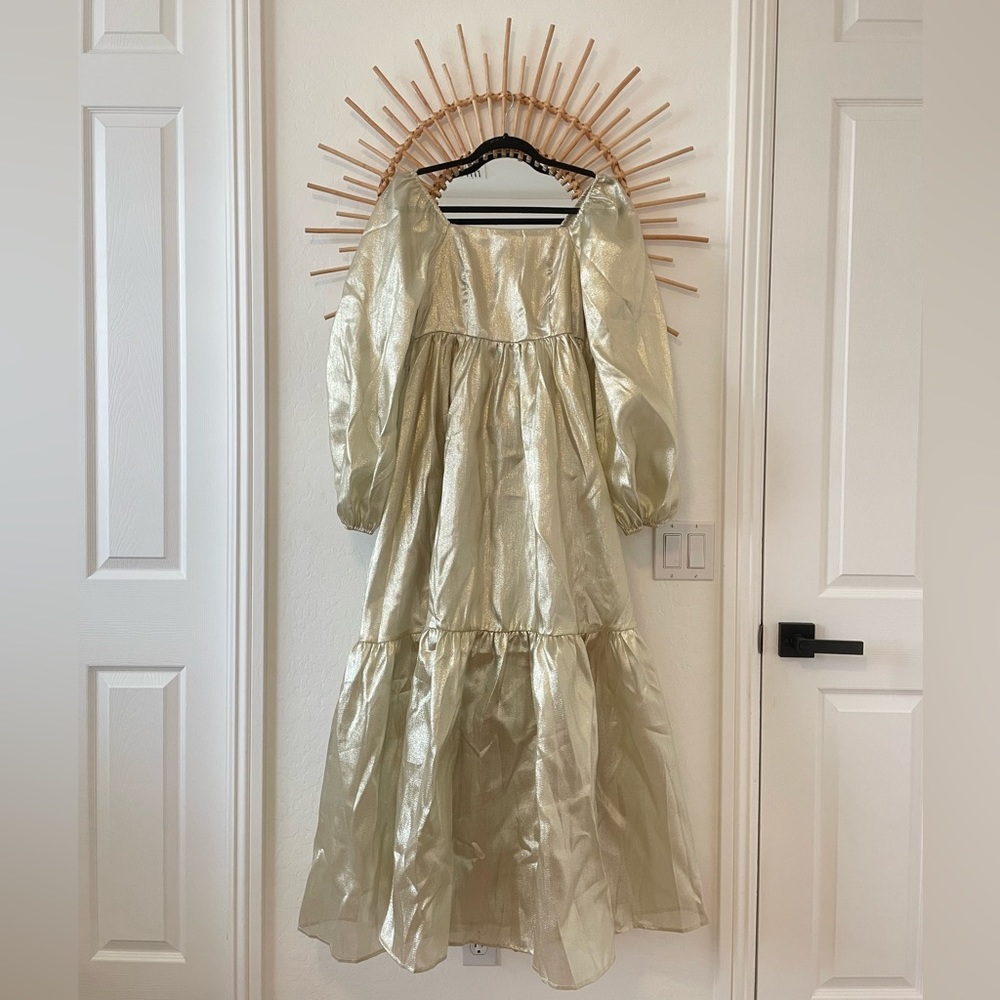 Aura Gold Maxi Dress